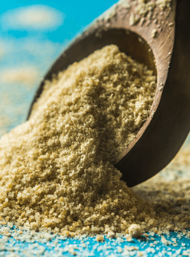 asafoetida powder in a spoon